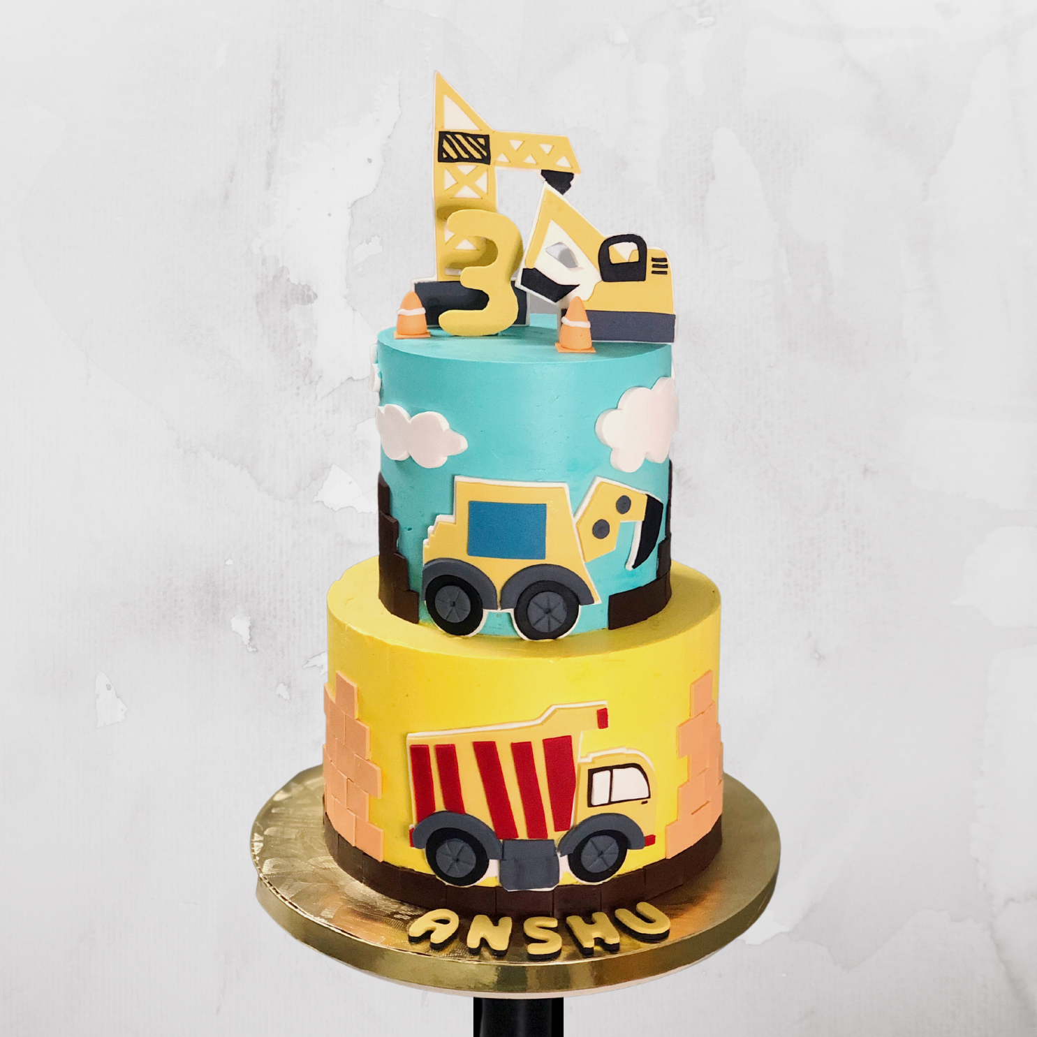 Construction Theme Cake for Kids